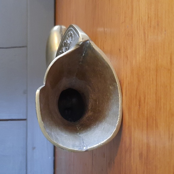 Vintage Ladies Brass Victorian Style Boot Vase/Matchstick Holder/Decor piece - Picture 5 of 7